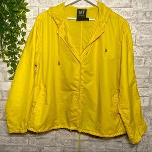 GFF Classic Yellow Windbreaker Lightweight Jacket Coat Size 6